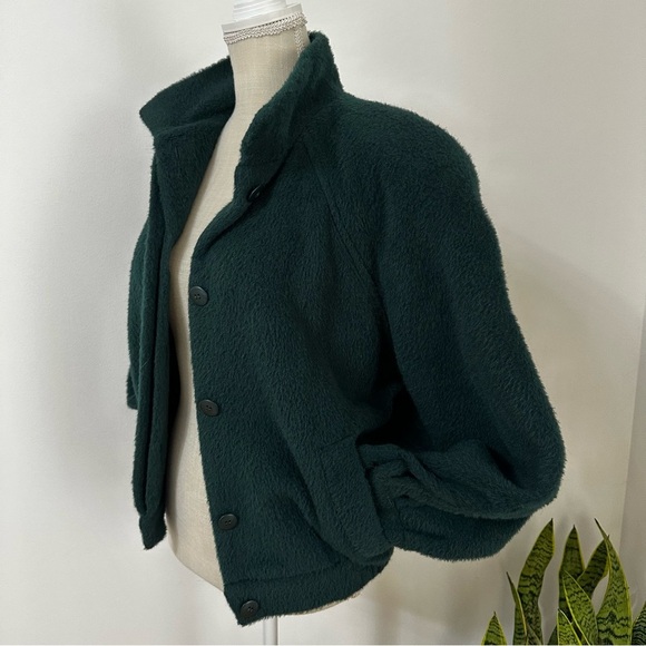 The Peruvian Connection Alpaca & Wool Dark Green Jacket Vintage - Picture 2 of 13